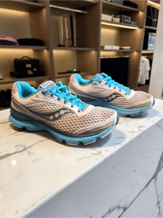Saucony Shoes - Saucony Shadow Genesis Womens Teal White Running Shoes Sneakers Size 9 15105-1